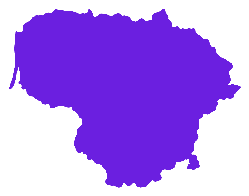Silhouette of Lithuania
